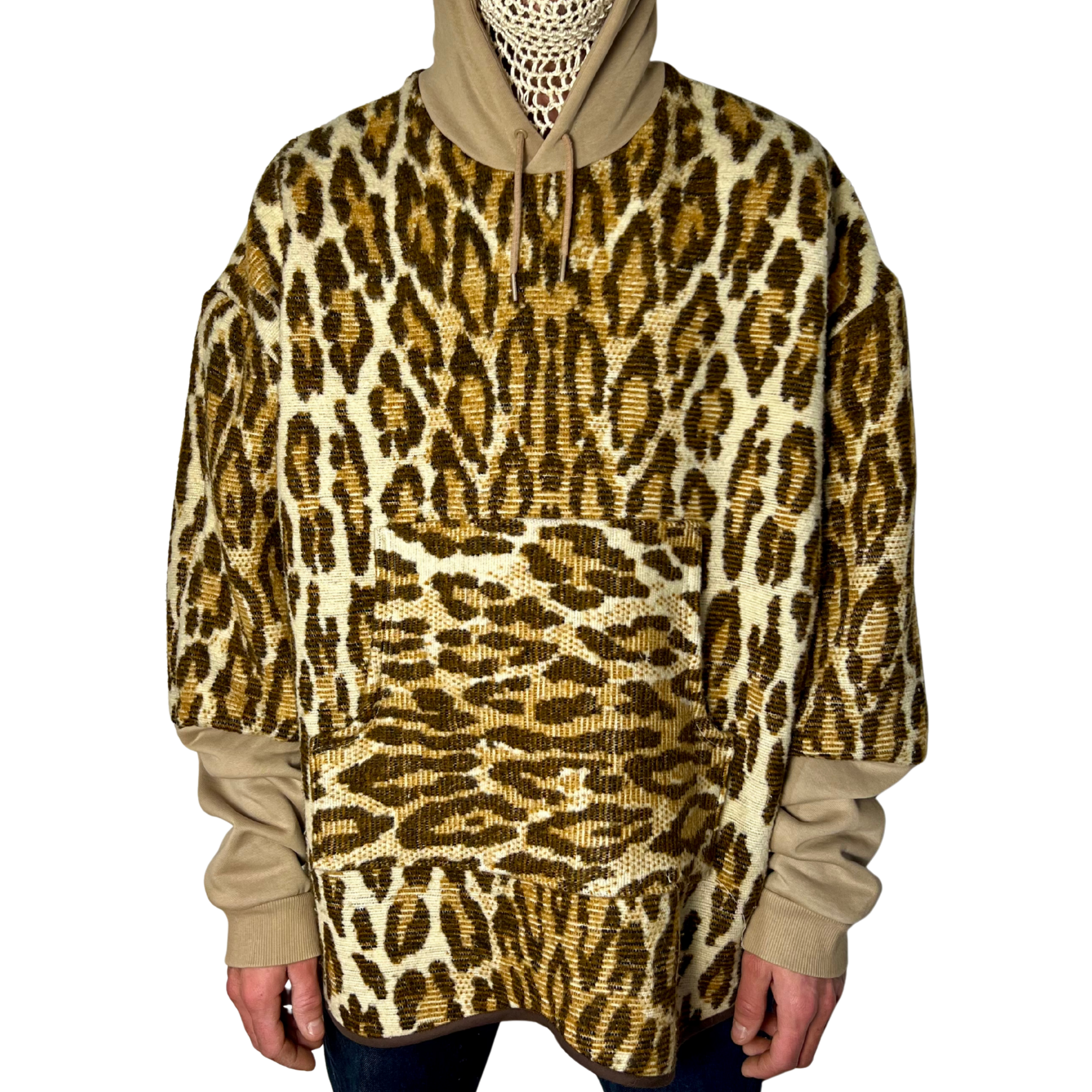 Sweat oversize léopard/beige l/xl