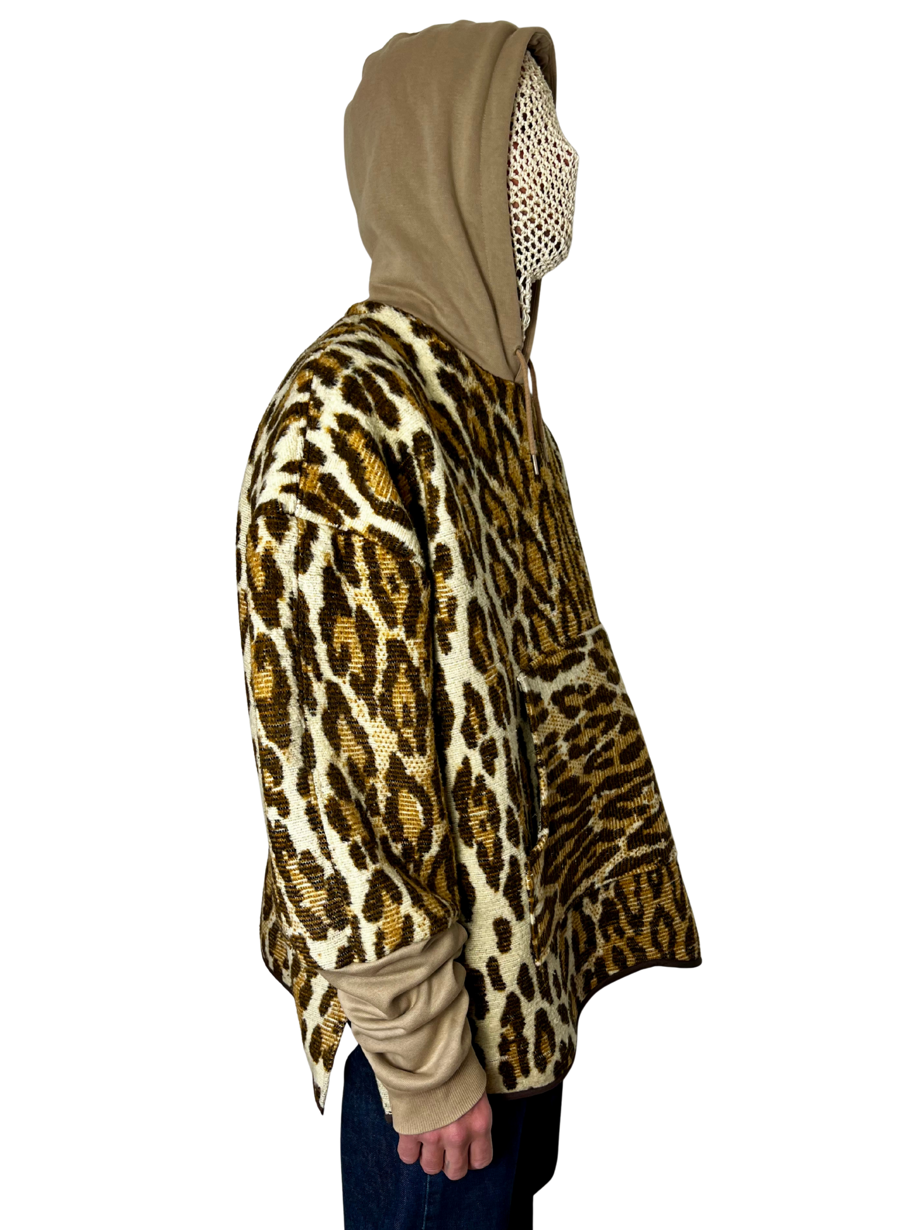 Sweat oversize léopard/beige l/xl