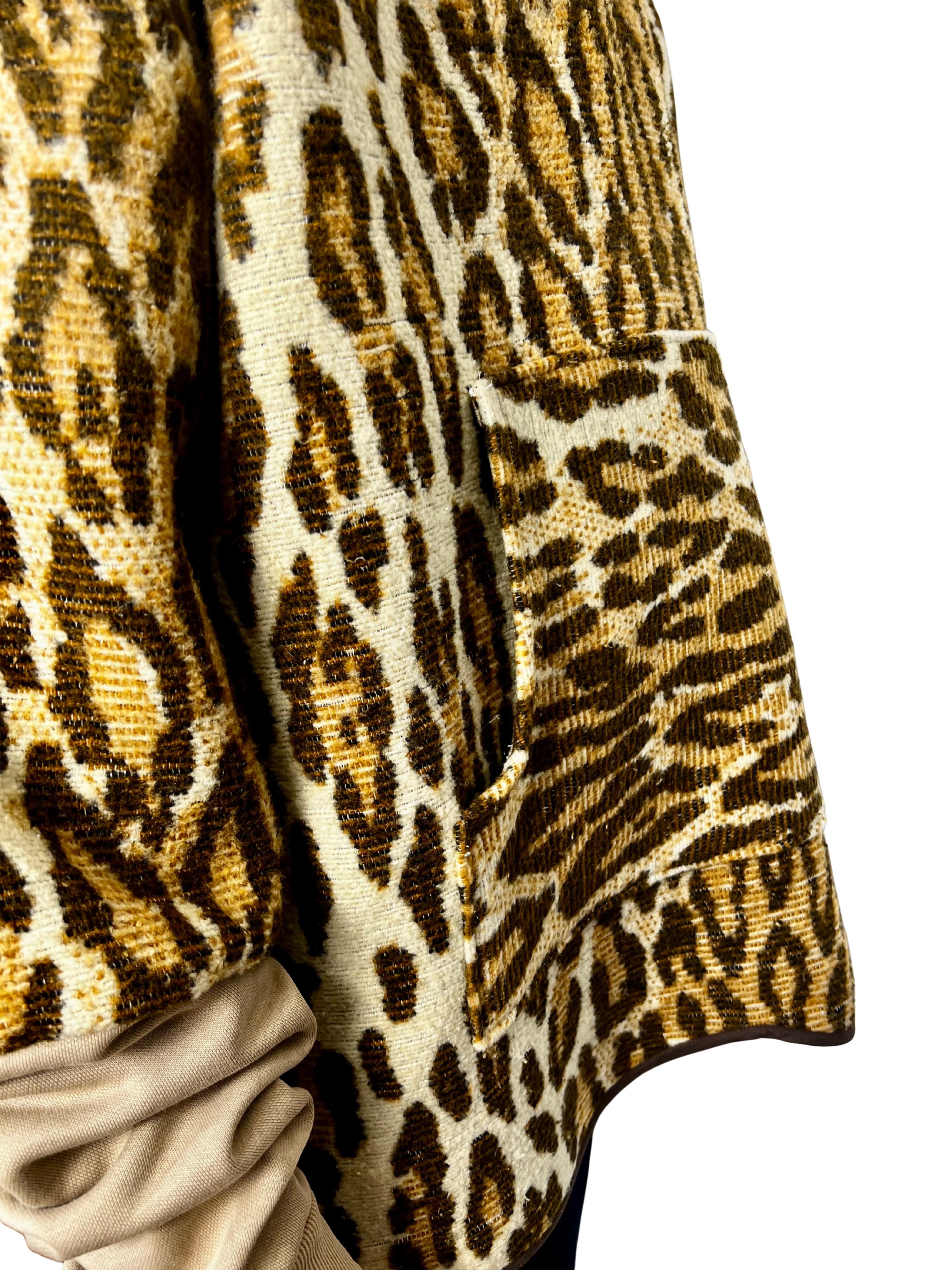 Sweat oversize léopard/beige l/xl