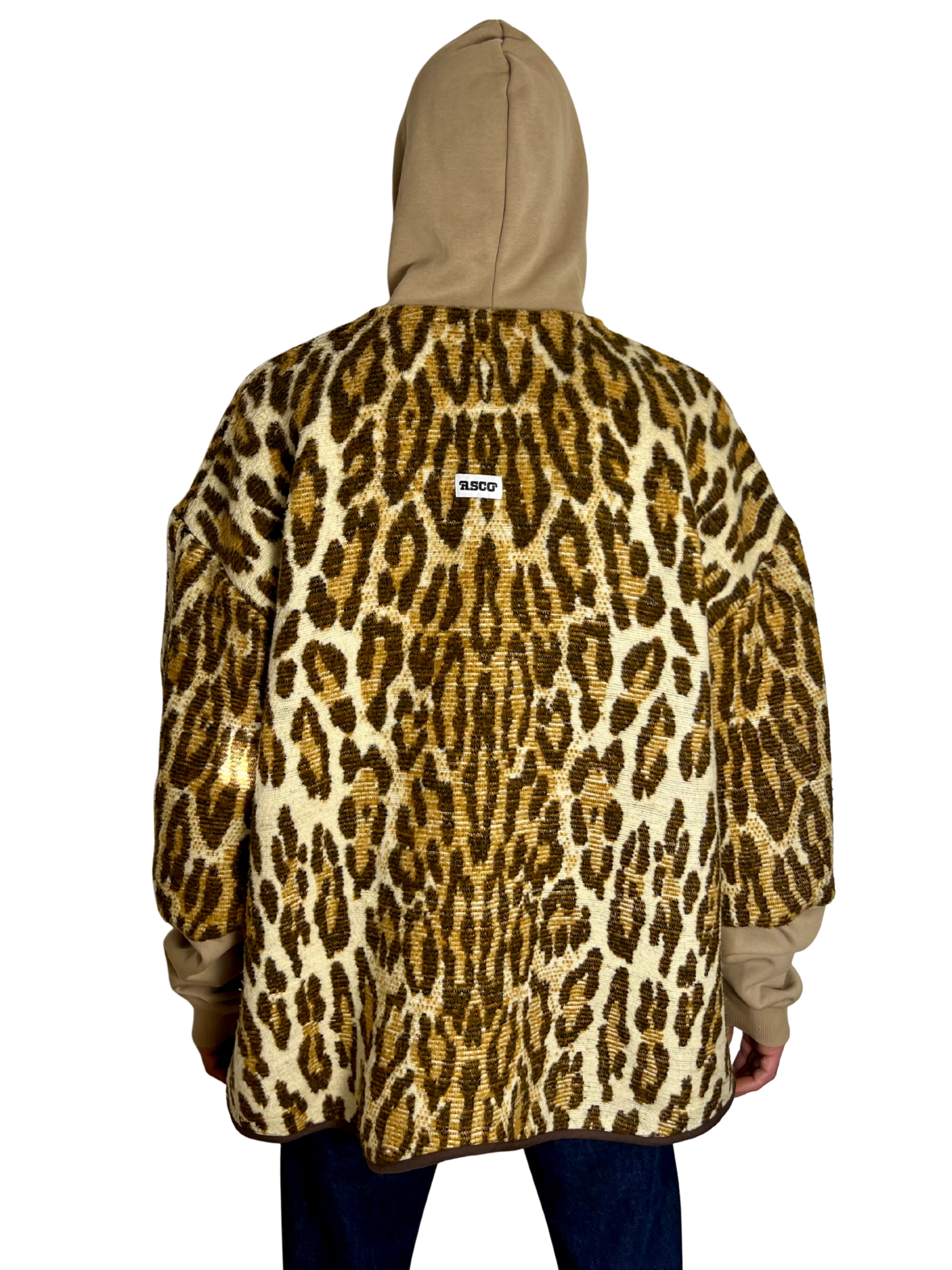 Sweat oversize léopard/beige l/xl