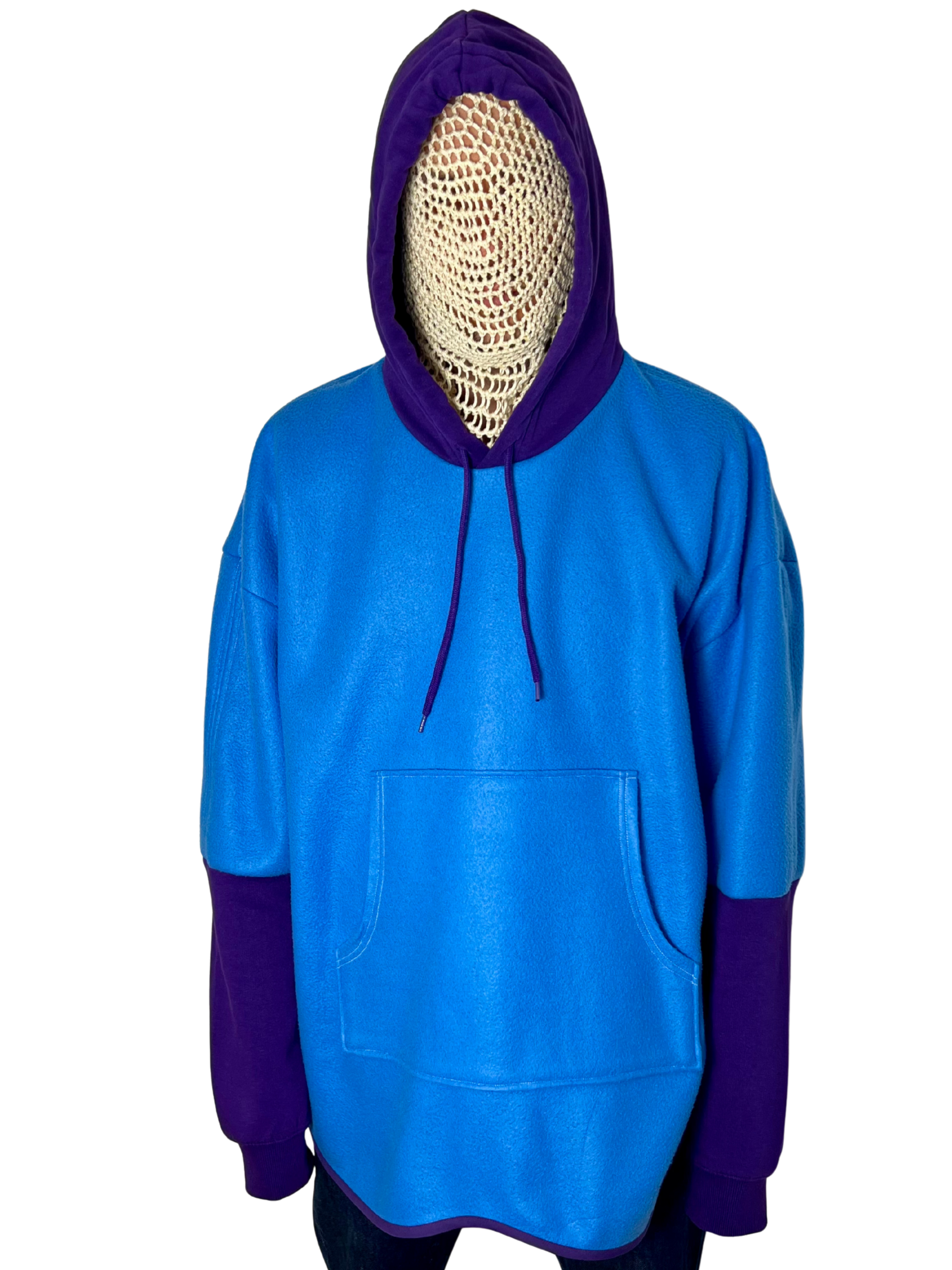 Sweat oversize bleu/violet l/xl