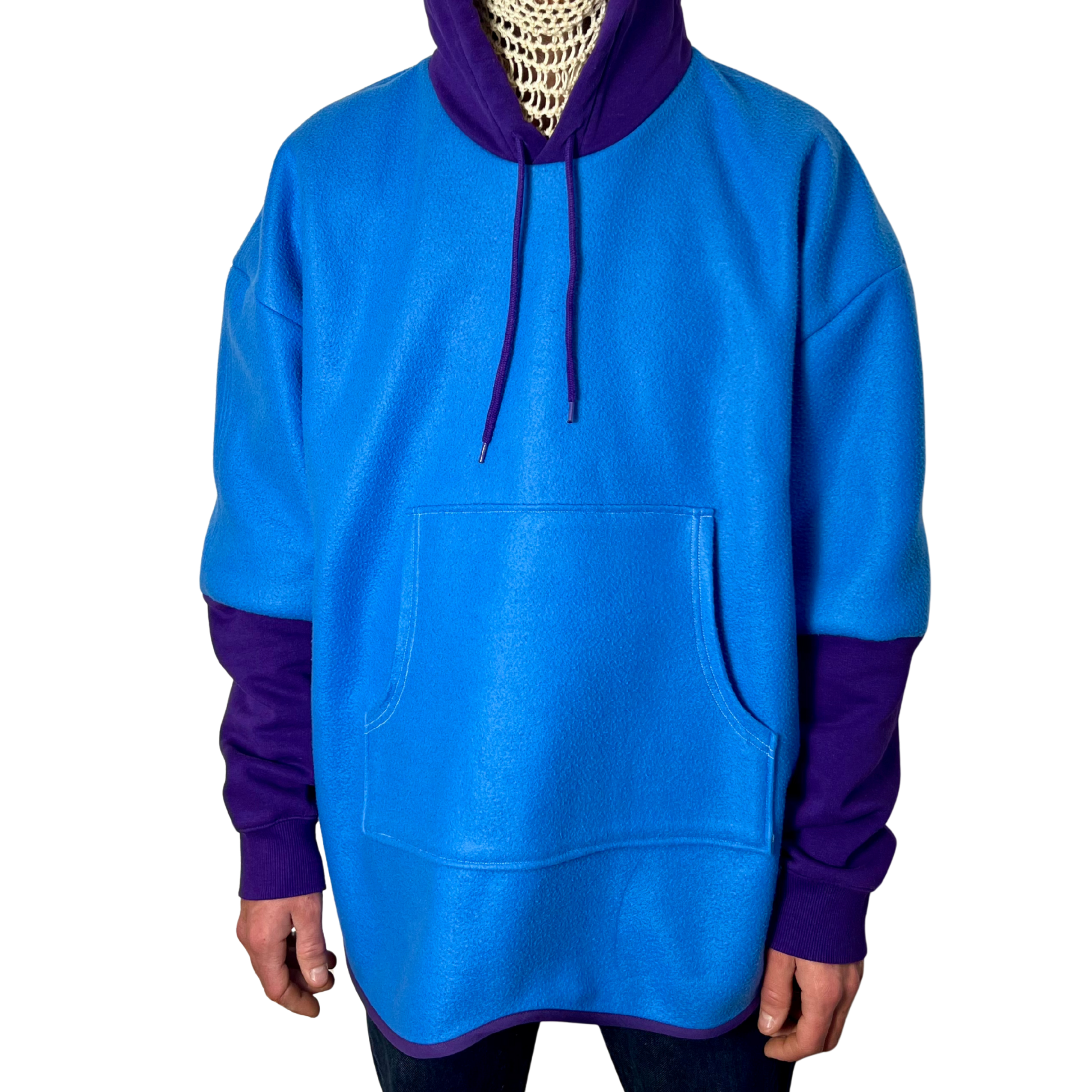 Sweat oversize bleu/violet l/xl