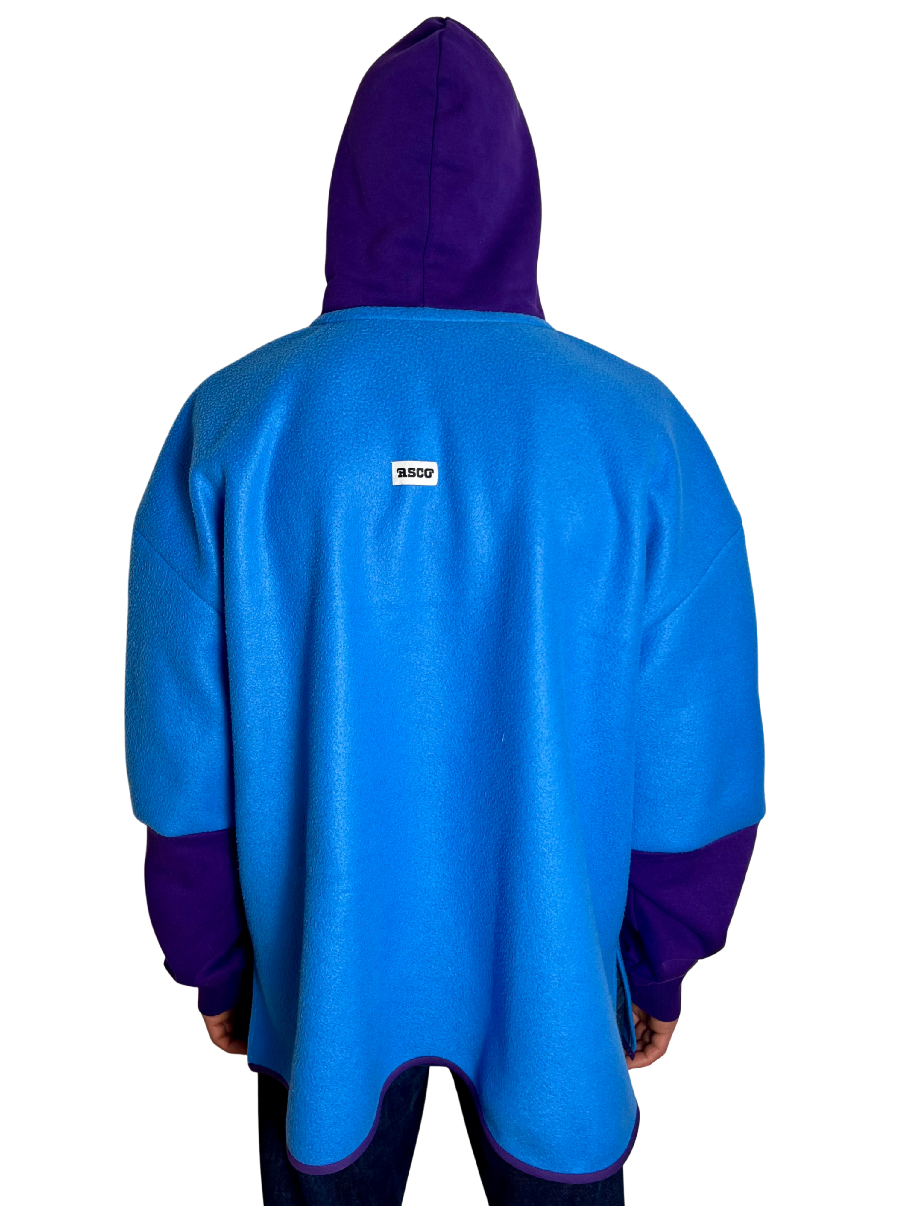 Sweat oversize bleu/violet l/xl
