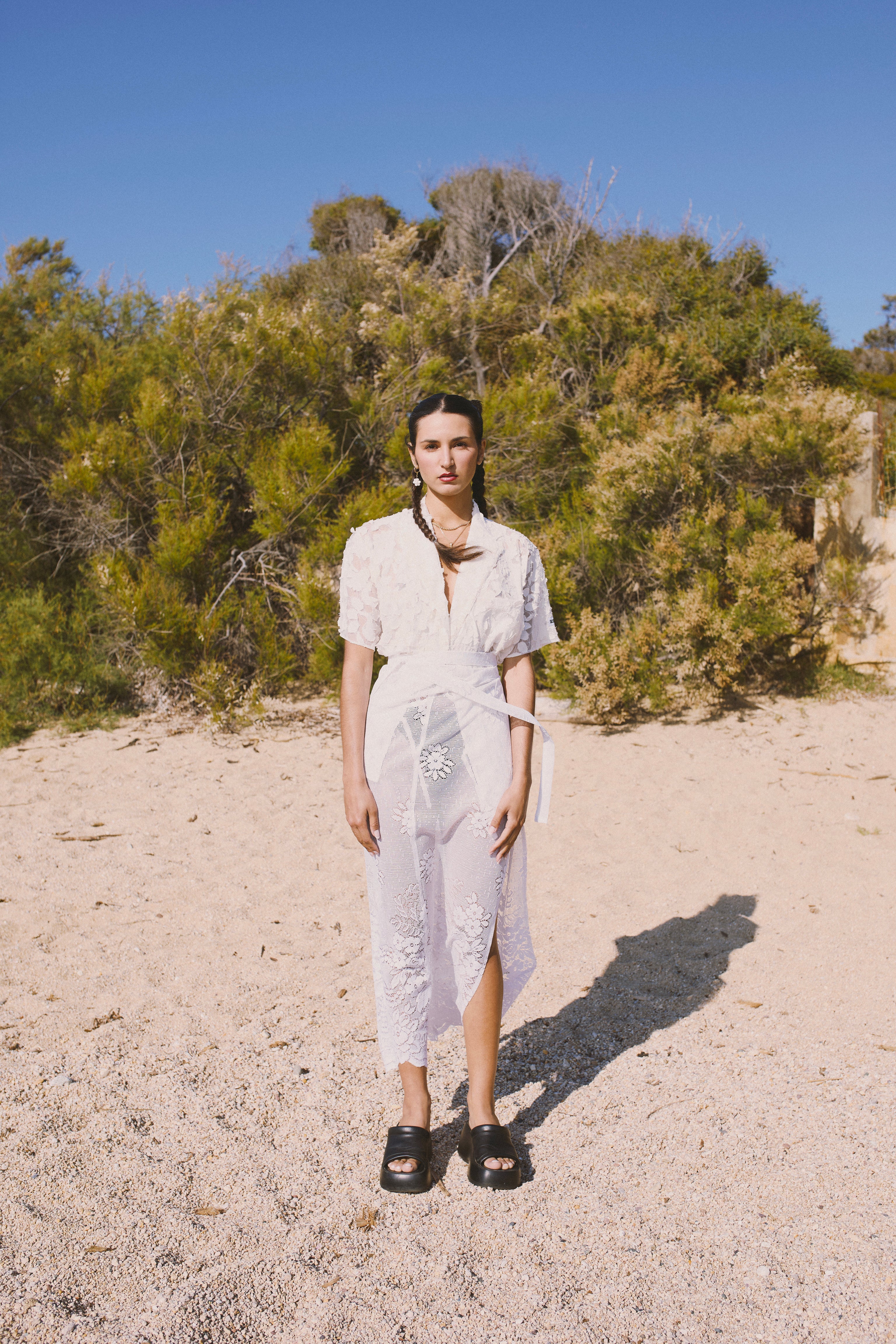 Chemise oversize à laçage