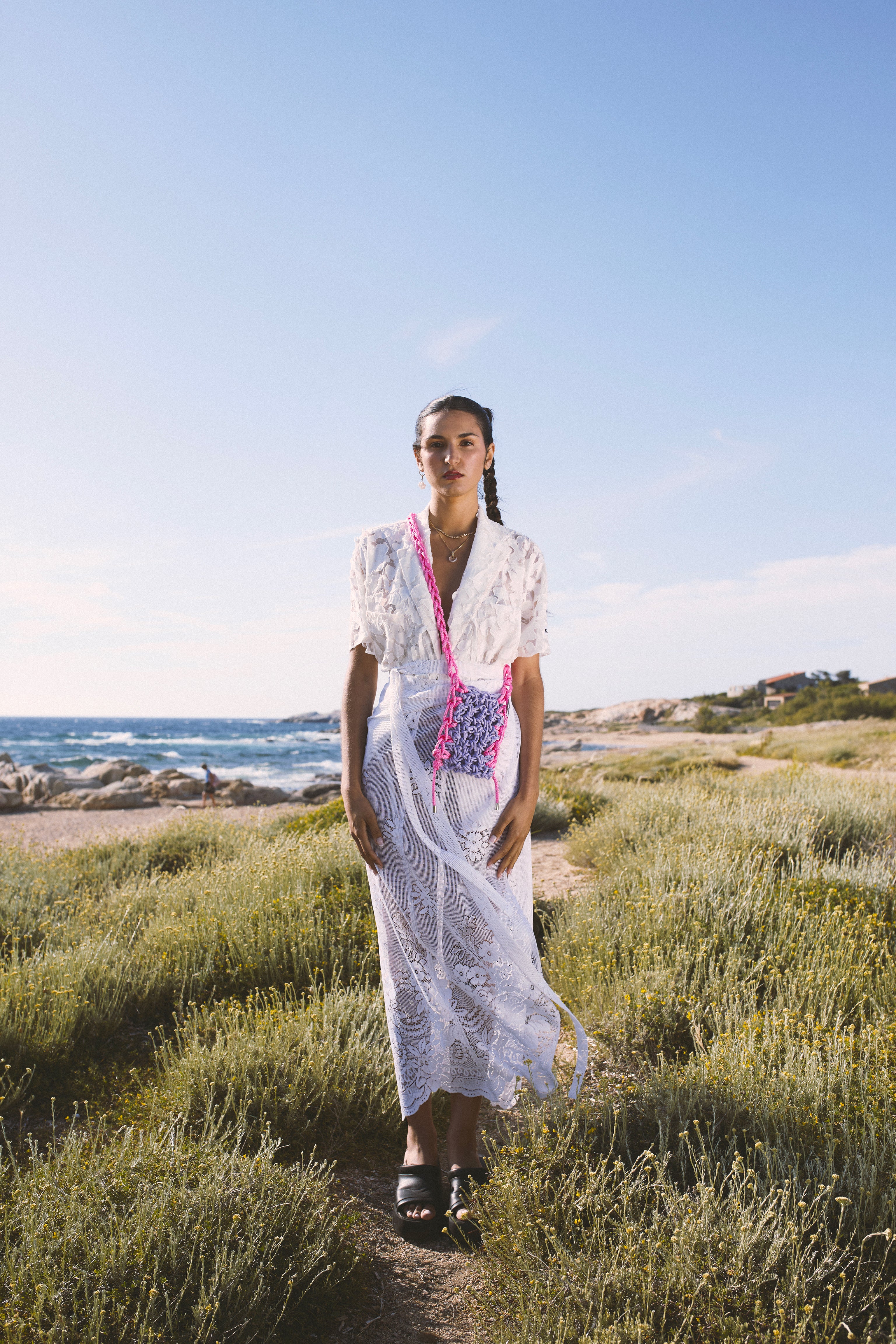 Chemise oversize à laçage