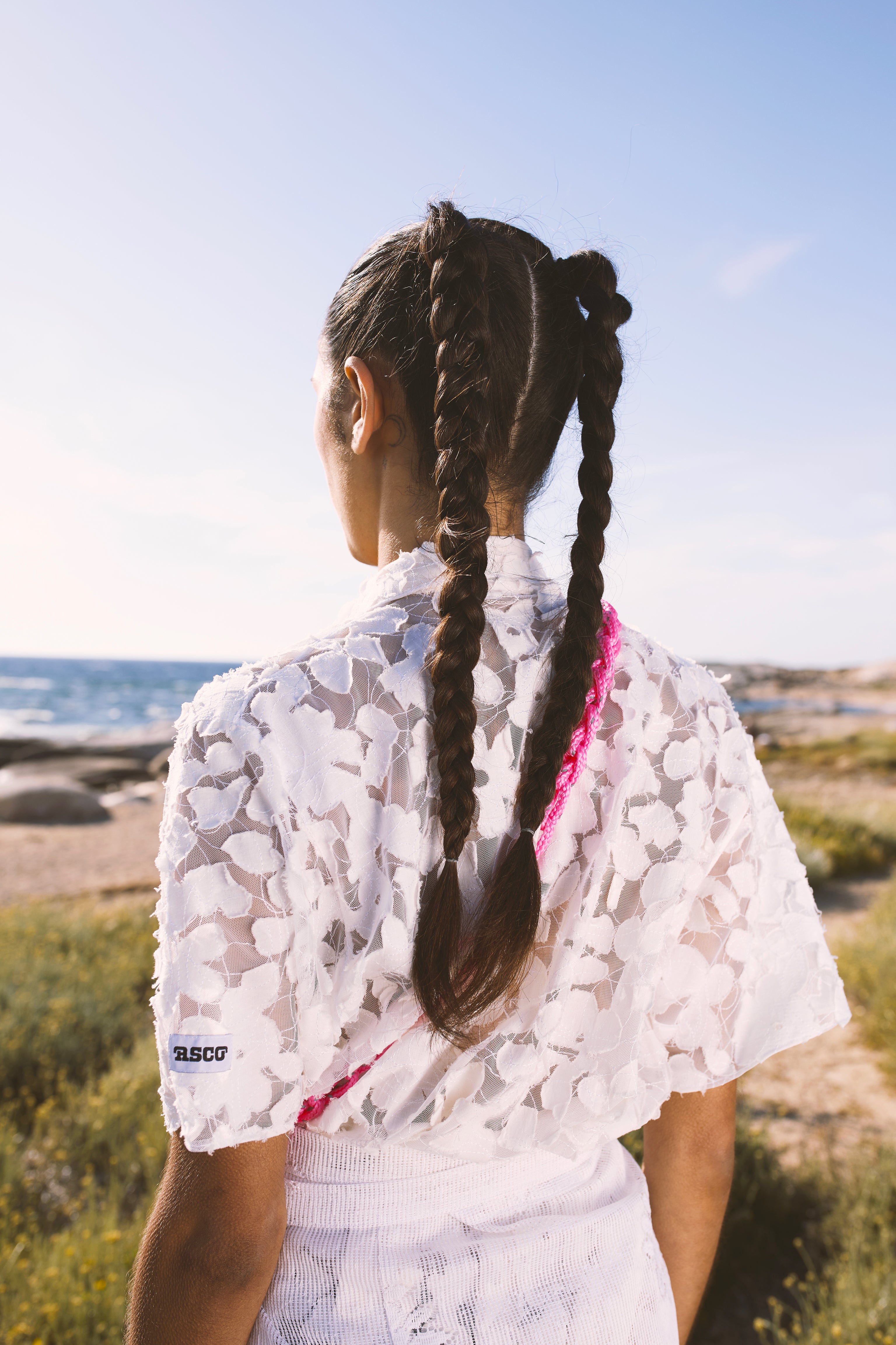 Chemise oversize à laçage