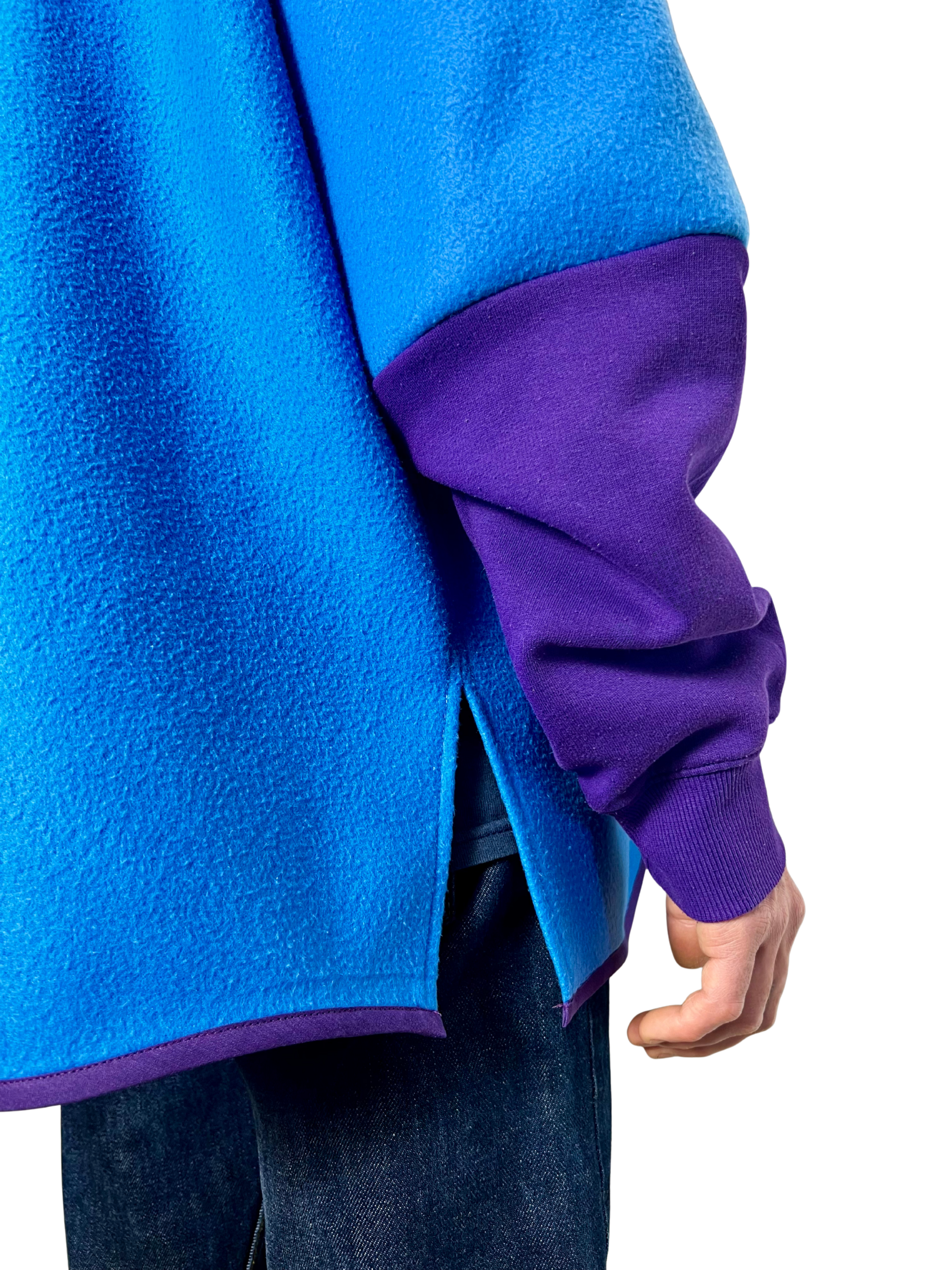 Sweat oversize bleu/violet l/xl
