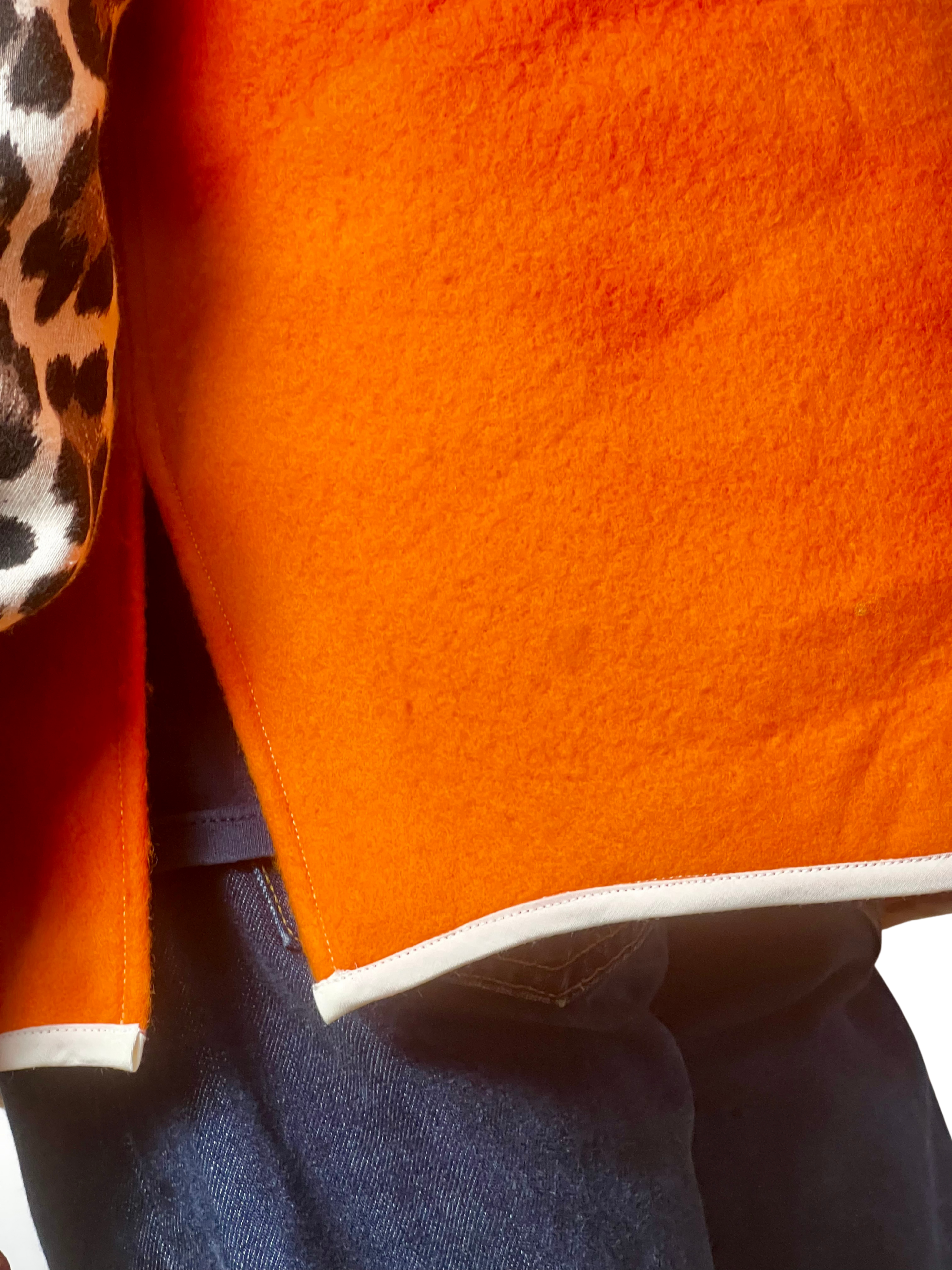 Sweat oversize orange/léopard l/xl