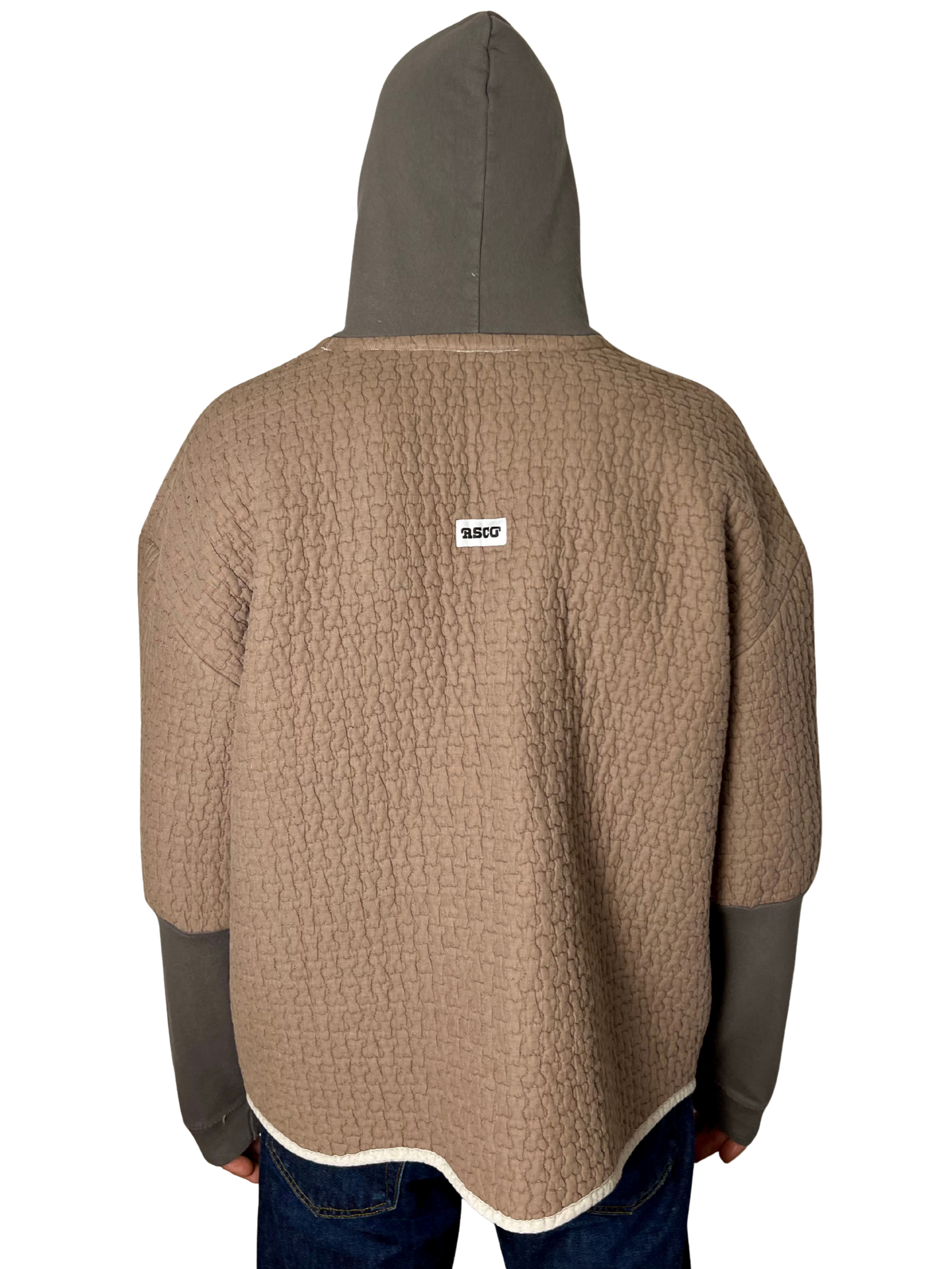 Sweat oversize taupe/gris s