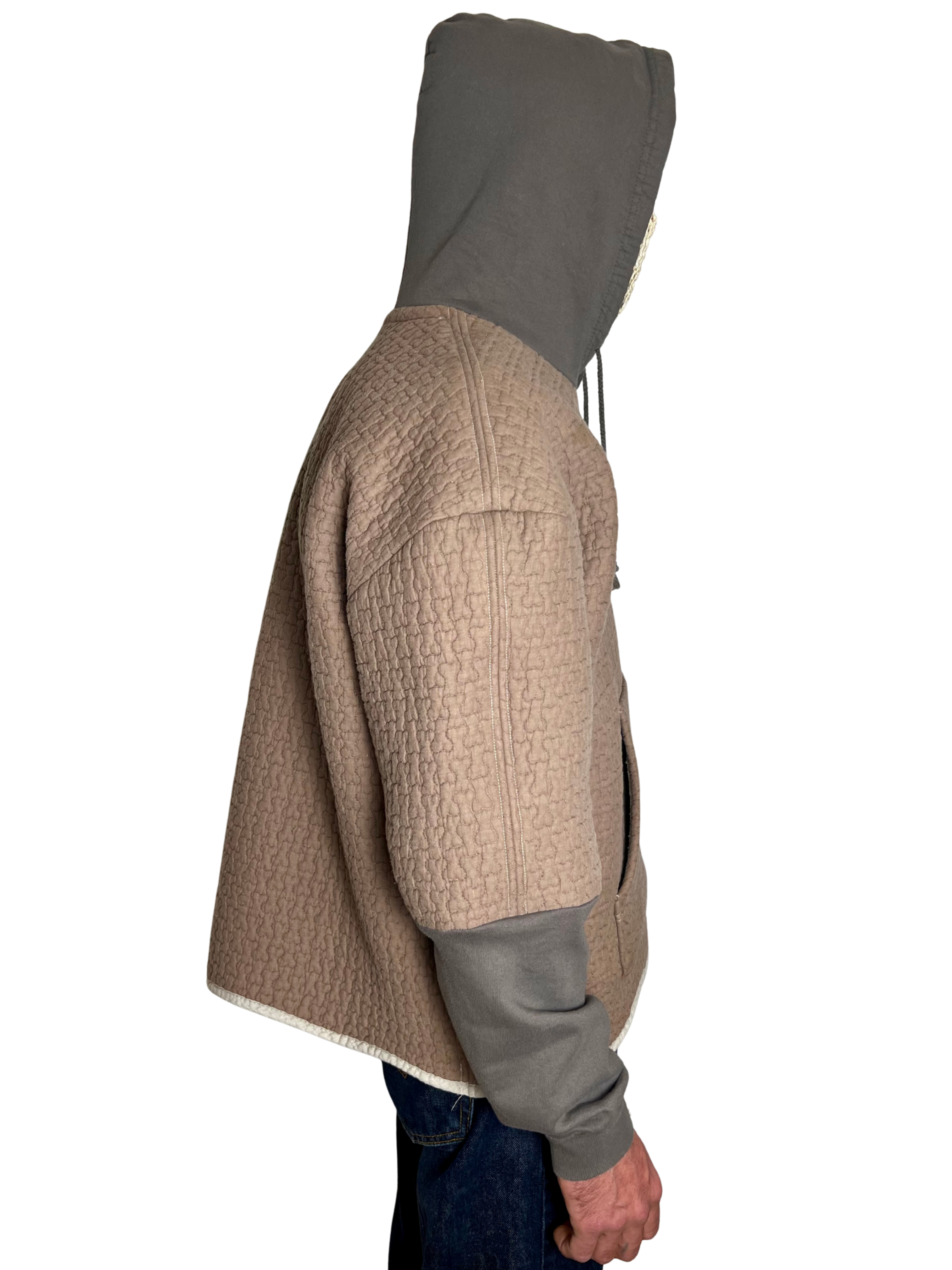 Sweat oversize taupe/gris s