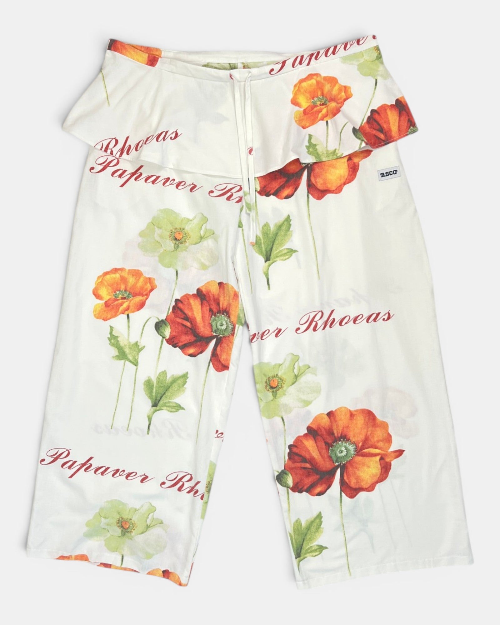 Pantalon à basques CHIARA coquelicots