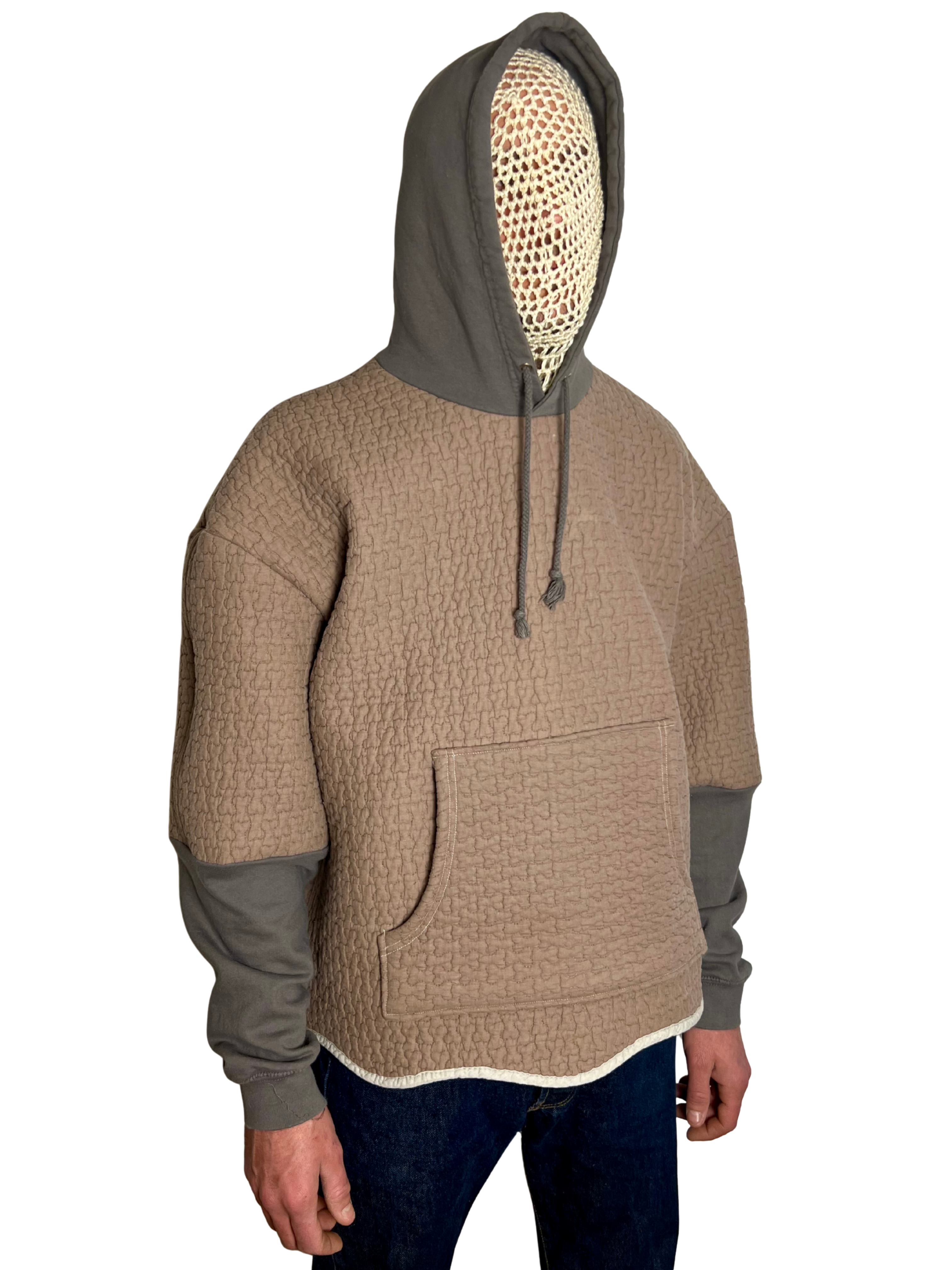 Sweat oversize taupe/gris s