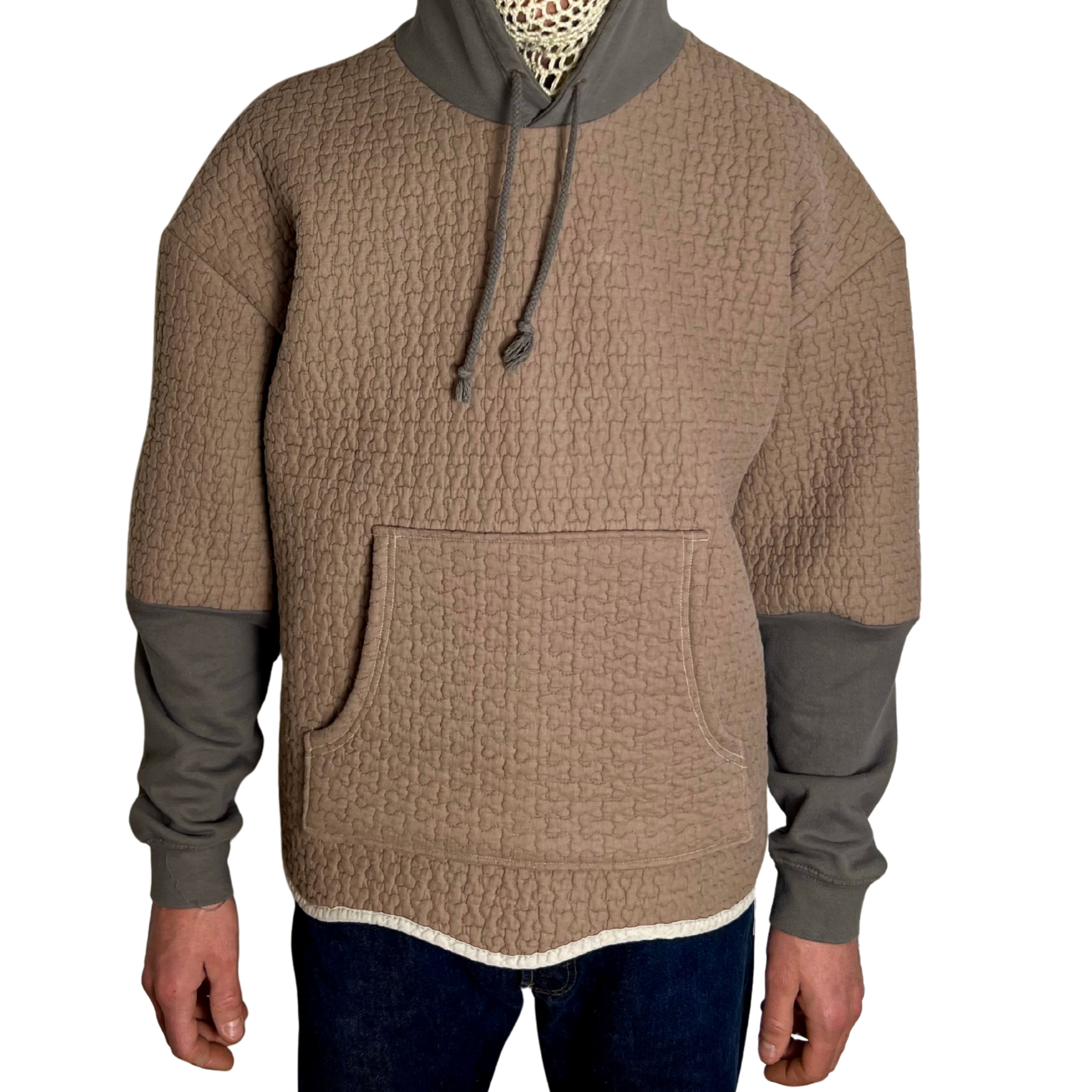 Sweat oversize taupe/gris s