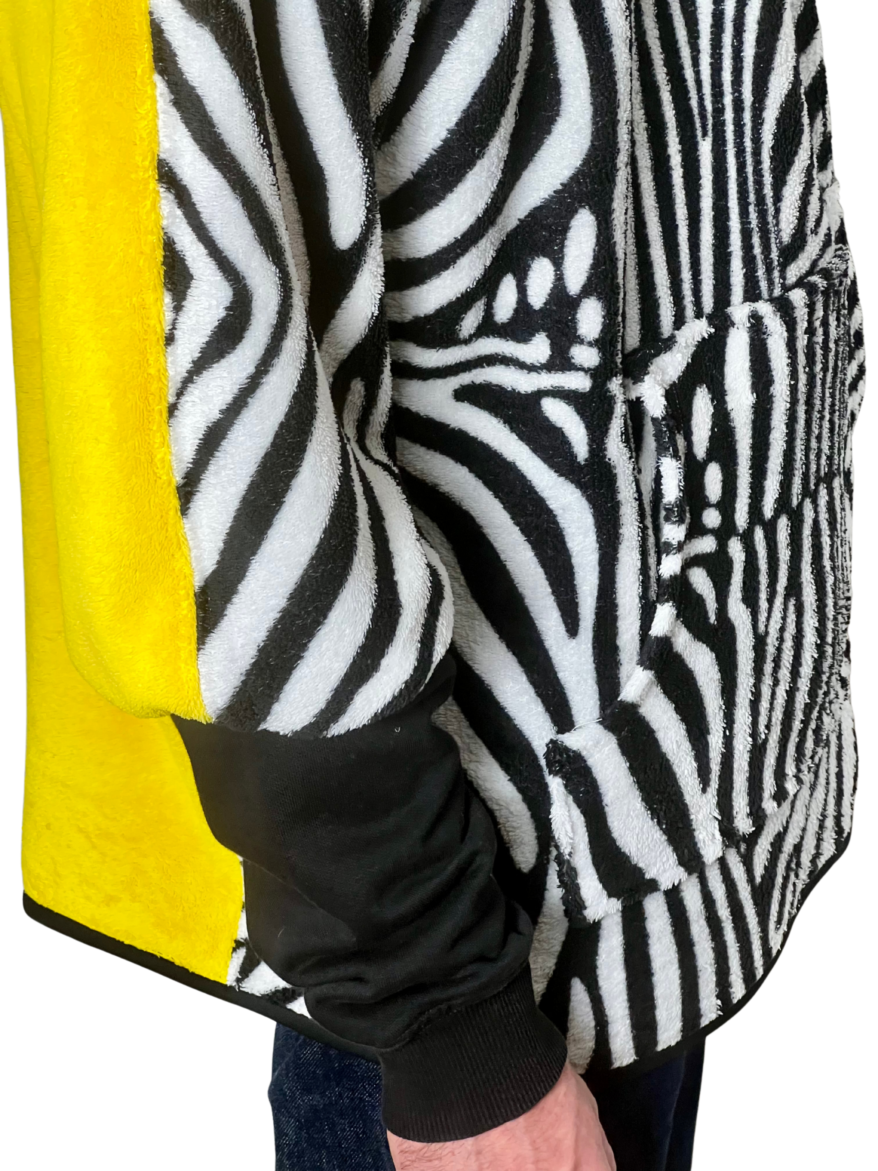 Sweat oversize zèbre/jaune s/m