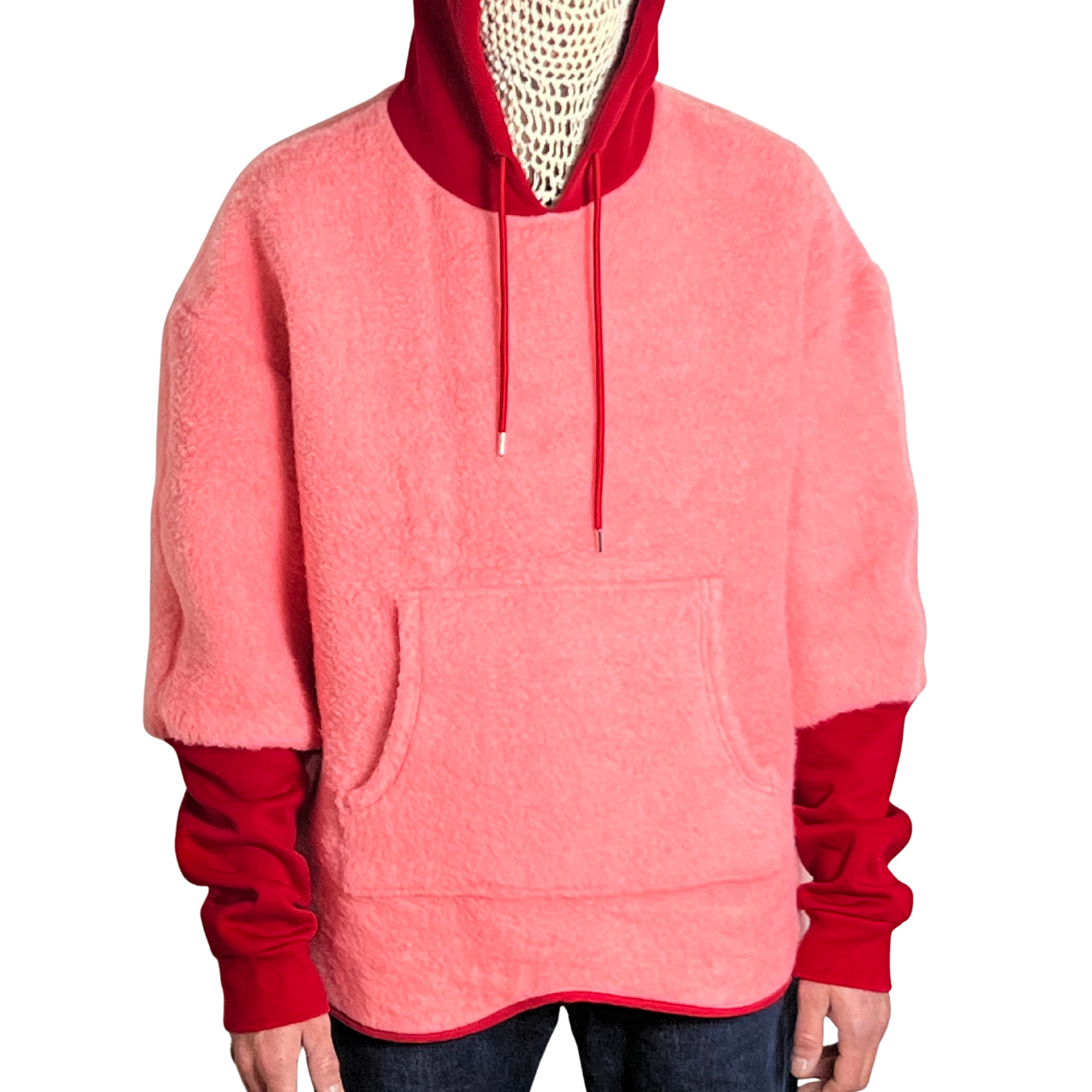 Sweat oversize rose/rouge s/m