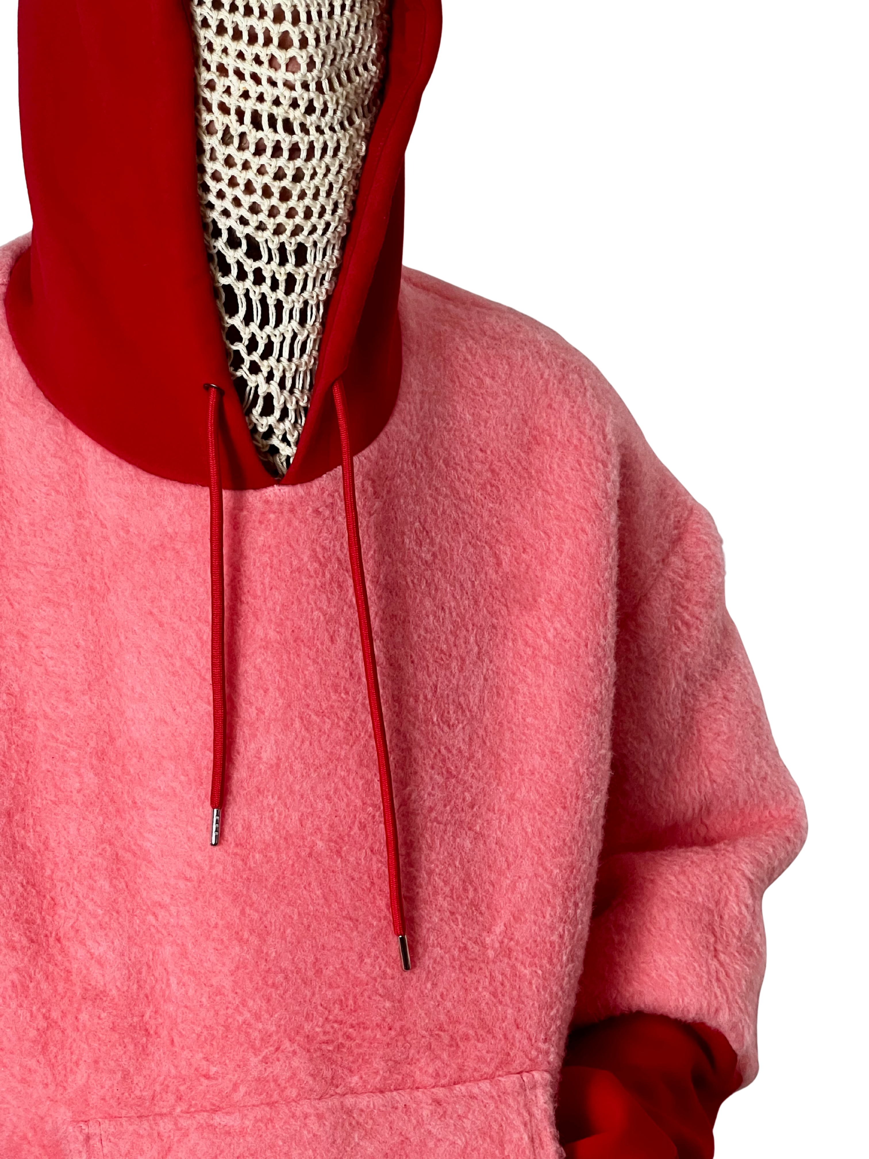 Sweat oversize rose/rouge s/m