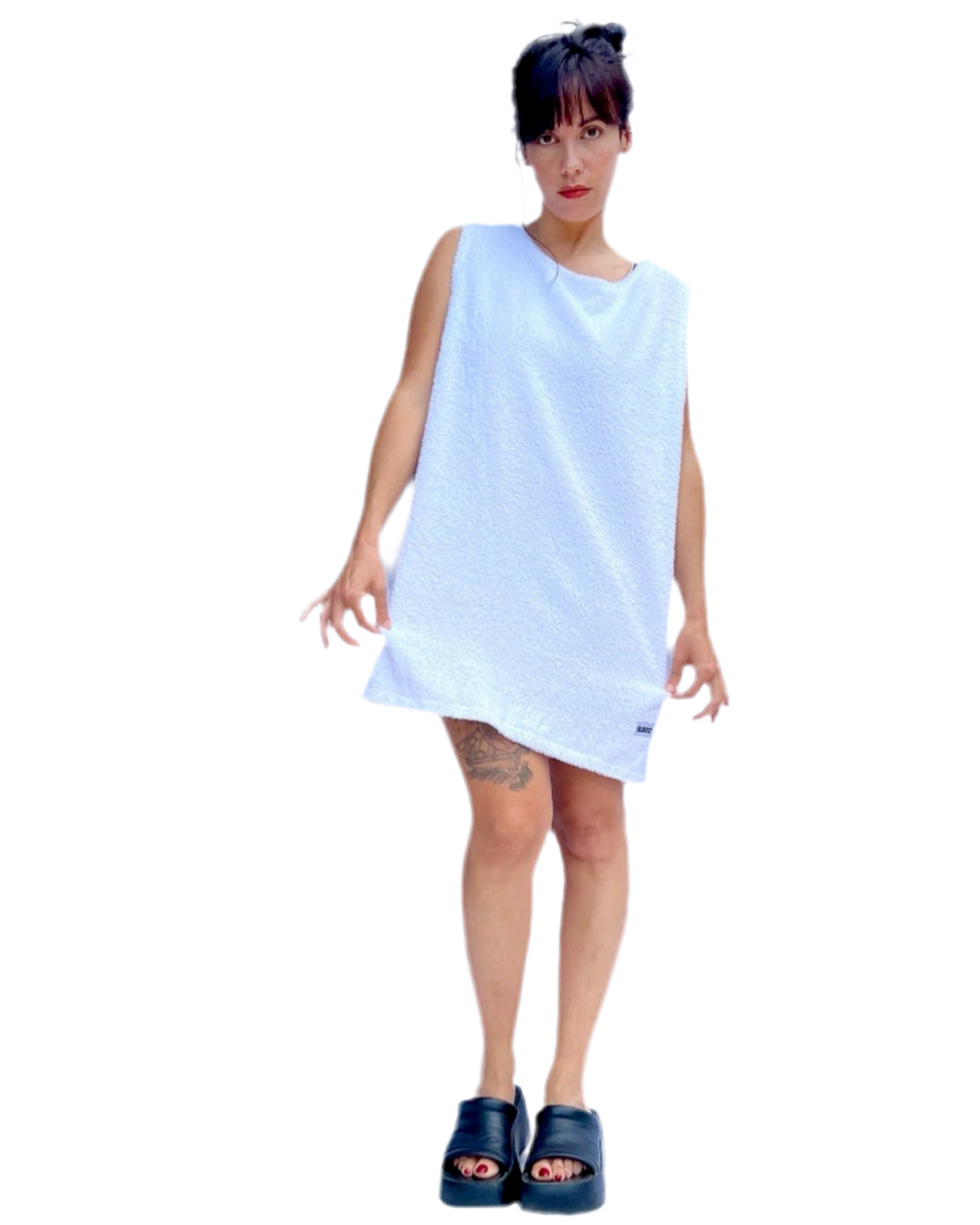 Robe débardeur en éponge