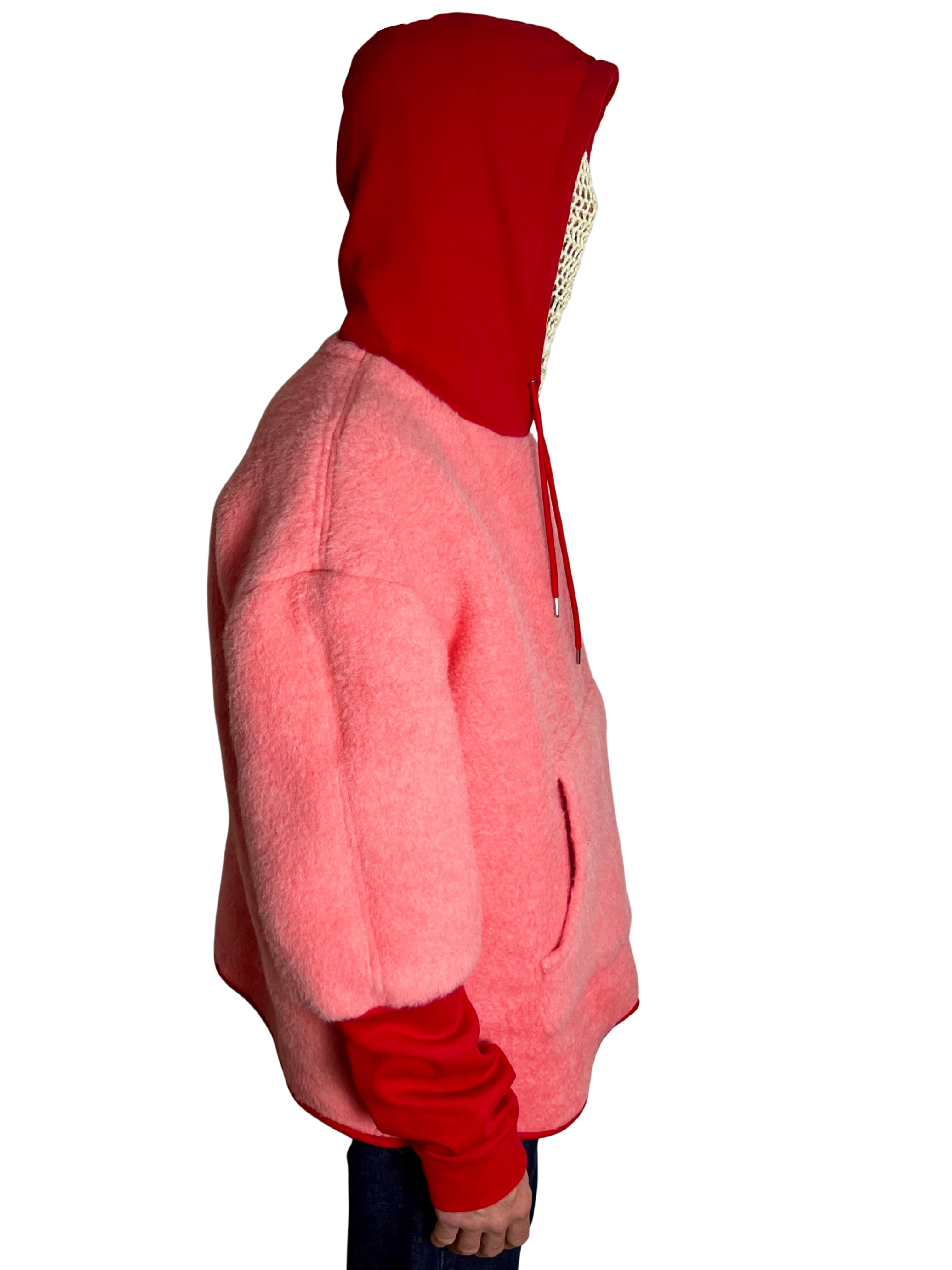 Sweat oversize rose/rouge s/m