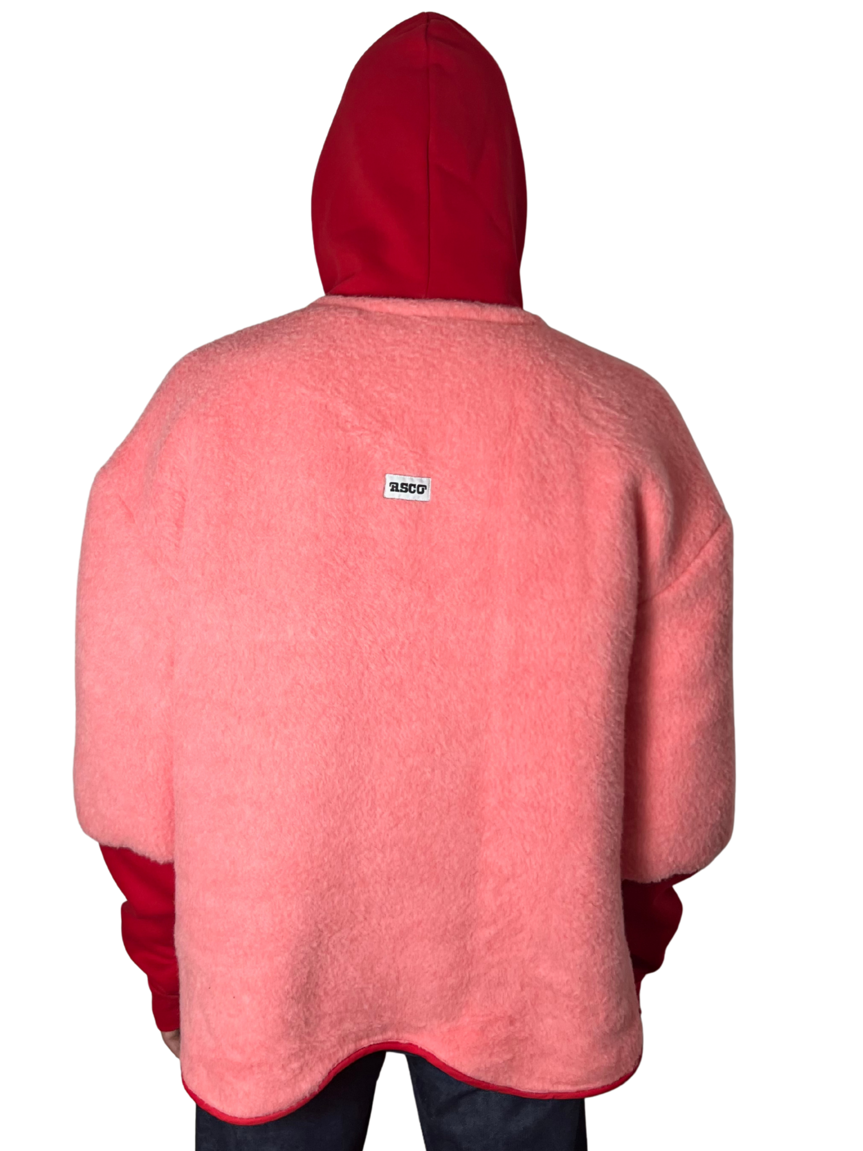 Sweat oversize rose/rouge s/m