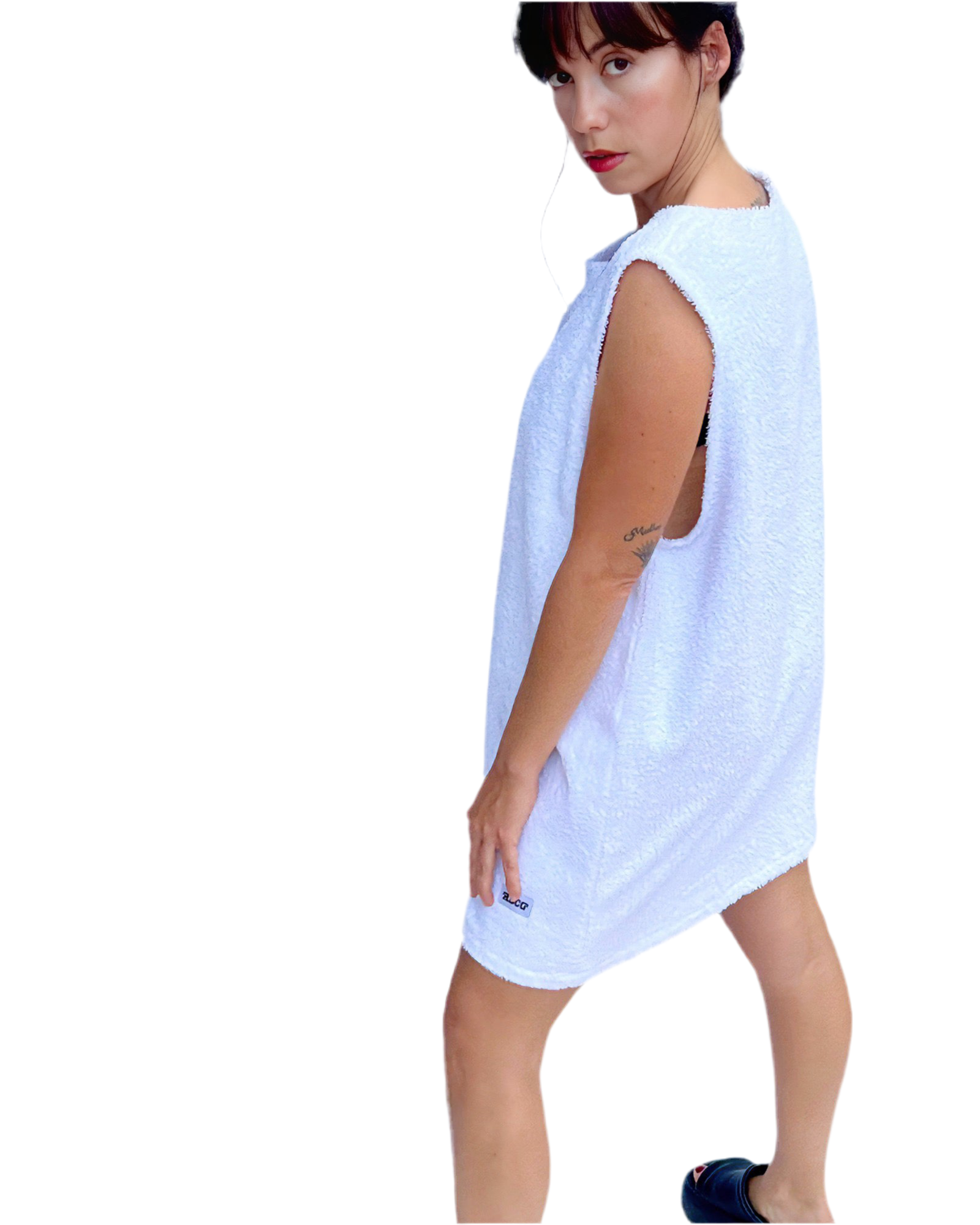 Robe débardeur en éponge