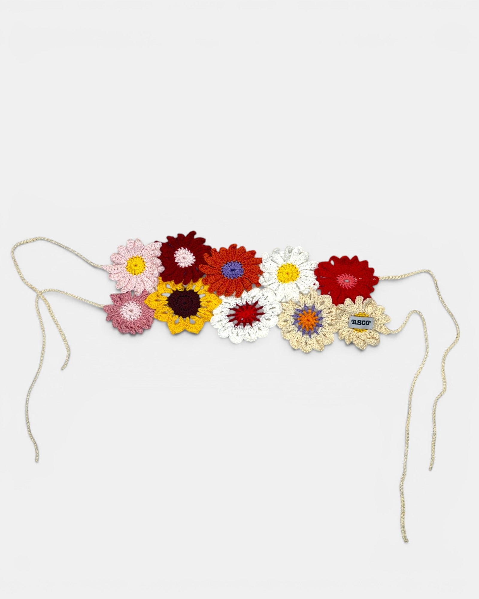 Top crochet fleurs multico LUCIA