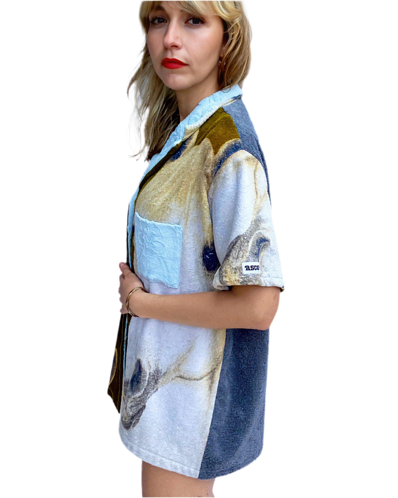 Chemise oversize en éponge