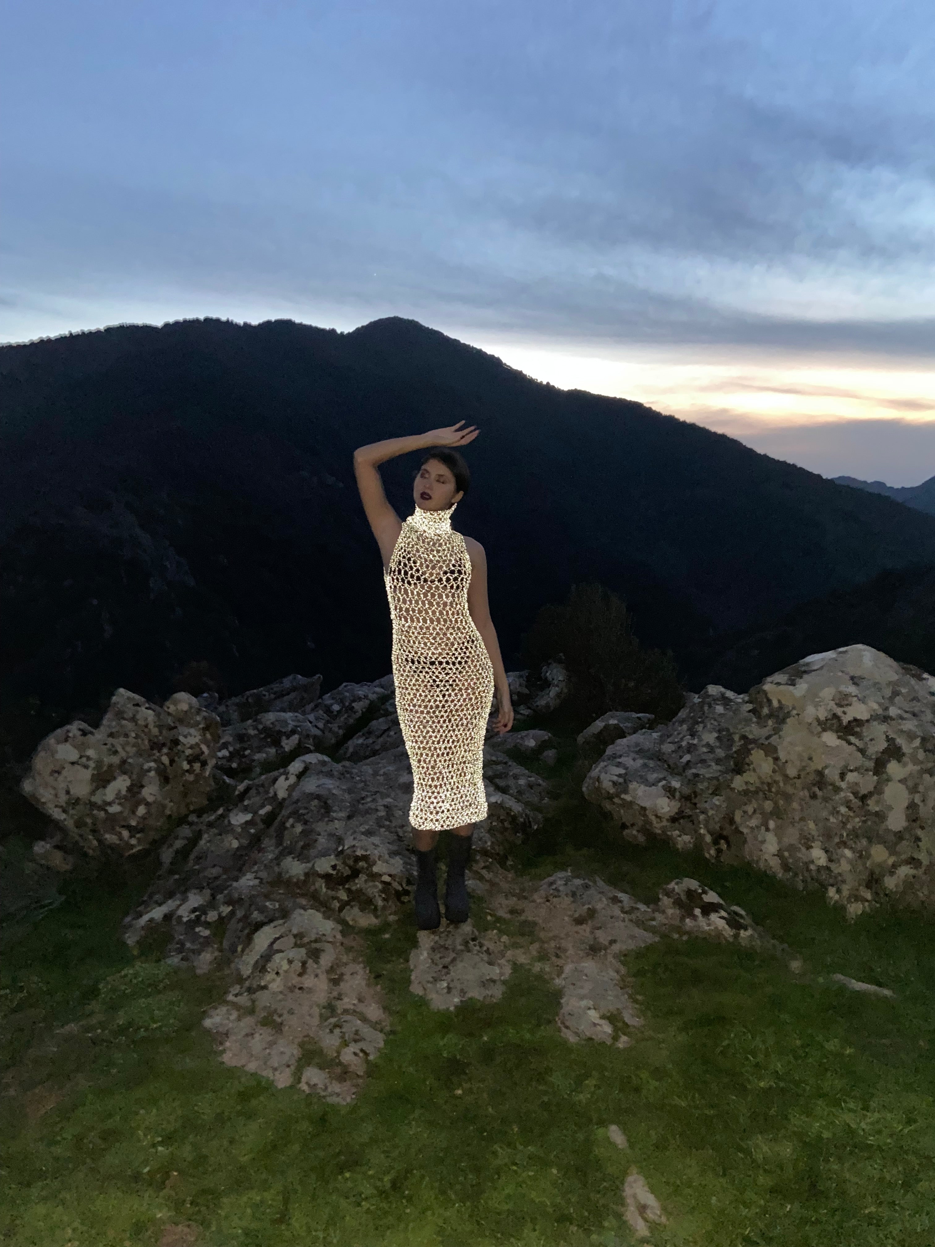 Robe crochet réfléchissante