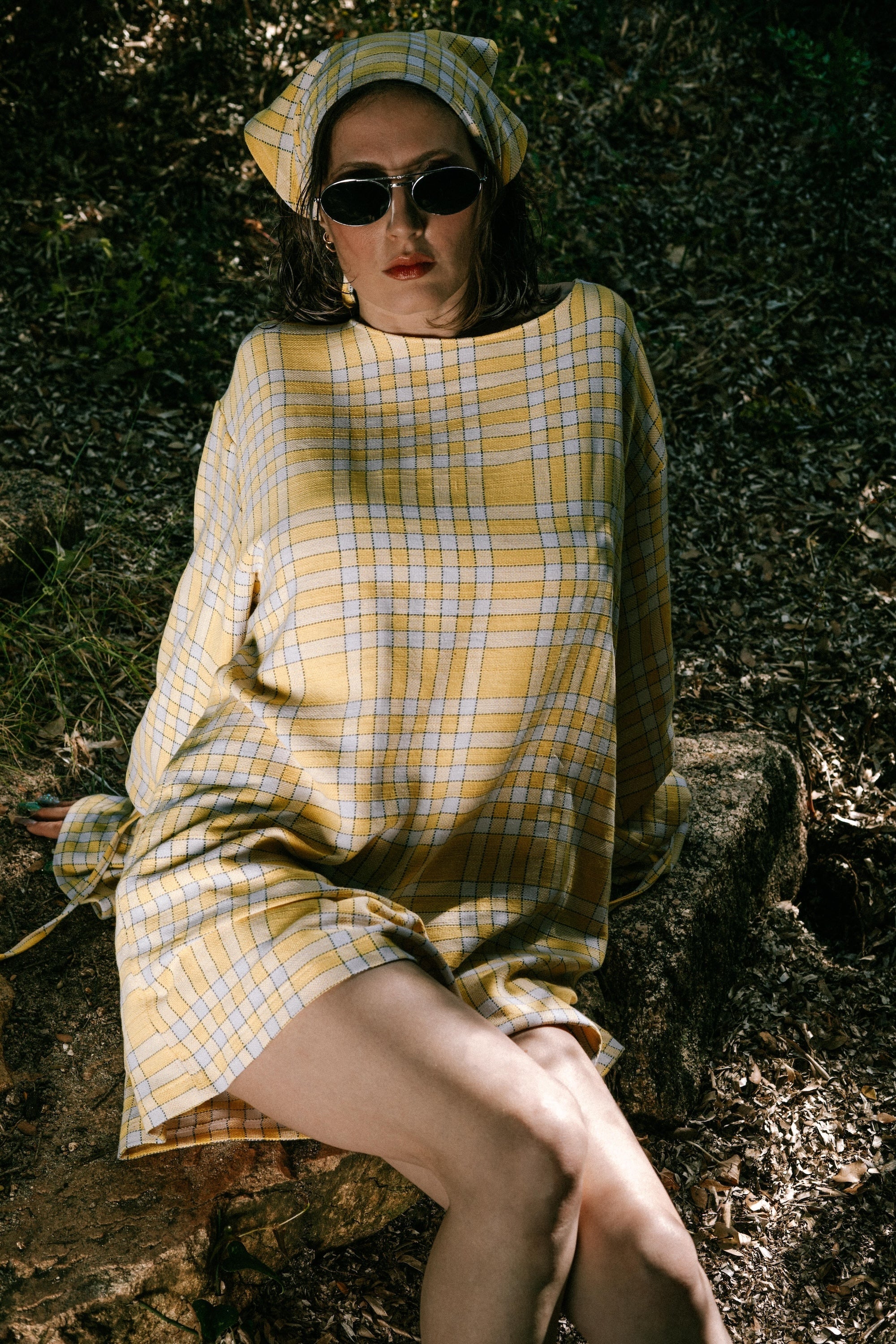 Robe carreaux jaunes NICO