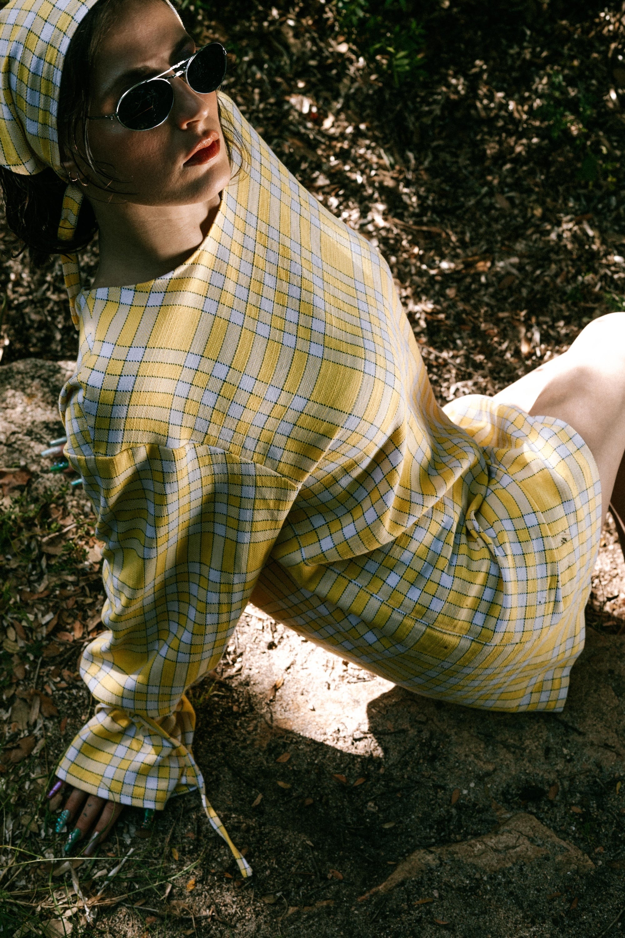 Robe carreaux jaunes NICO